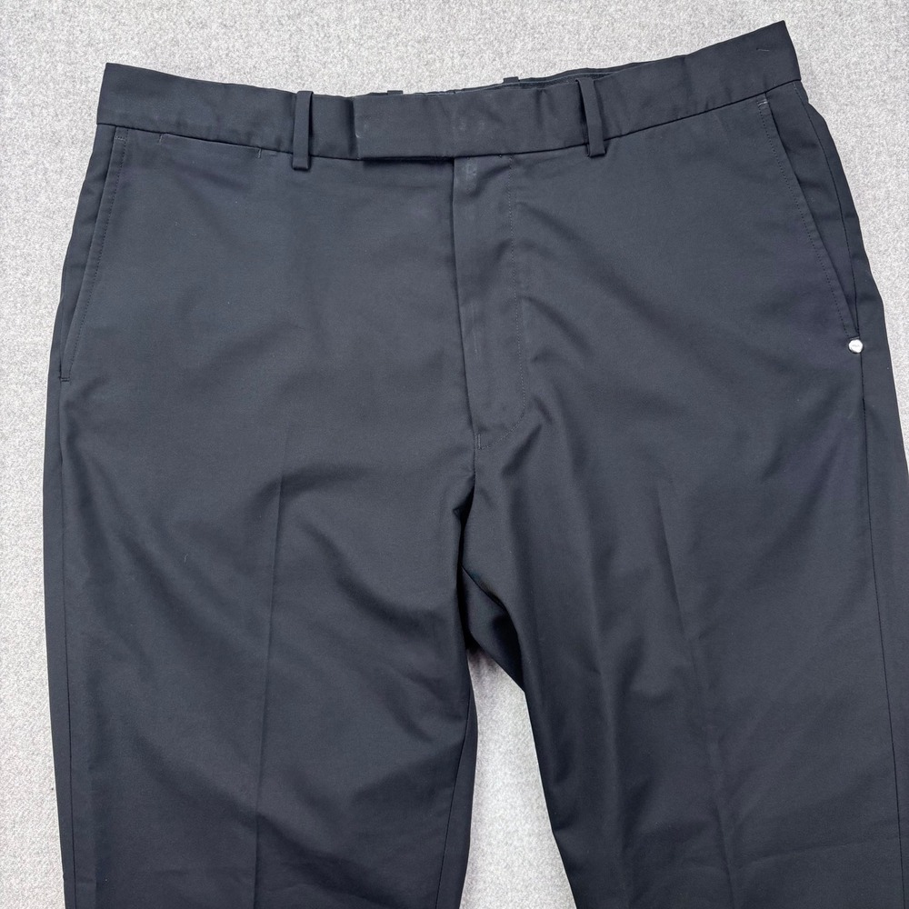 RLX Ralph Lauren Golf Pants Mens 35x30 Black Performance Flat Front Trousers